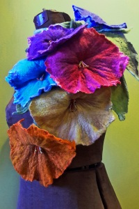 Traditional Wet Felted Flower Lariats